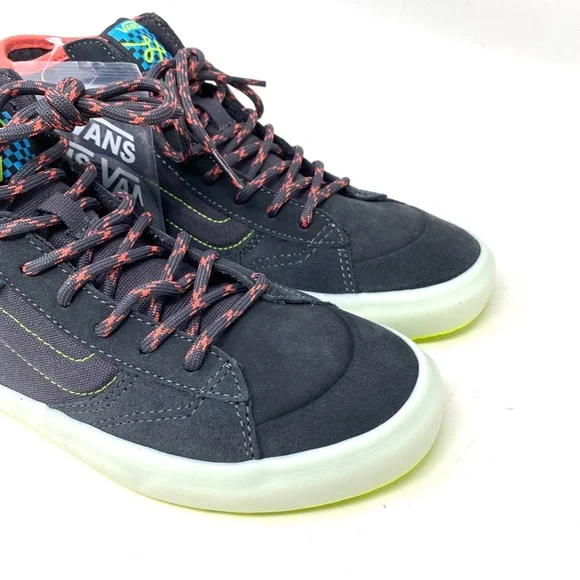 VANS The Lizzie Shoe Canvas Suede Sneakers Gray Multi Women's Skate VN0A4BX1BGG - Picture 4 of 11